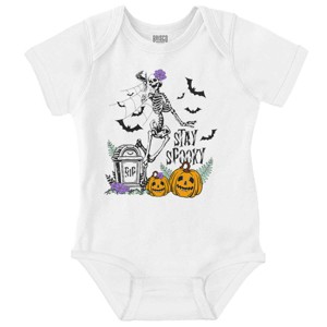 Halloween Skeleton Dance Baby Bodysuit Jumper Girls Brisco Brands - 1 of 4