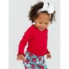 RuffleButts Baby Girls Knit Long Sleeve Ruffle Layering Bodysuit - 3 of 4