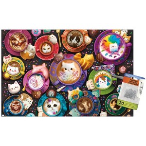 Trends International Brigid Ashwood - Latte Cats Unframed Wall Poster Prints - 1 of 4