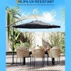 10Ft Offset Hanging Market Patio Umbrella with Easy Tilt Adjustment, Polyester Shade, 8 Ribs for Backyard, Poolside, Lawn and Garden - 4 of 4