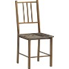 2-Piece Dining Set, Square 47.3" Wood Table with Metal Legs & Matching Chairs, Antique Brown Kitchen Table for Small Spaces - 4 of 4