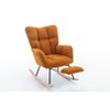 PAGED Teddy Fabric Rocking Chairs,Accent Chairs With Adjustable Footrest,Arm Chairs for Living Room,Bedroom - 4 of 4