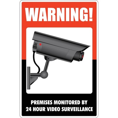 Cosco Surveillance Sign 8 x 12 1 Each 098381