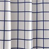 Urban Square Grid 100% Lined Back Tab/Rod Pocket Blackout Window Curtain Panels White/Navy 42X84 Set - 4 of 4