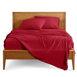 4 Piece Sheet Set - Ultra Soft, Double Brushed, Easy Care - Bare Home - 1 of 4