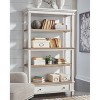 75" Realyn Bookshelf - Signature Design by Ashley: Cottage Style, Antiqued Two-Tone Finish, Open Shelves - image 2 of 4