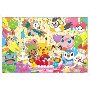 Trends International Pokémon - Birthday Party Framed Wall Poster Prints - 1 of 4