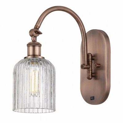 Bridal Veil - 1 Light Arm Swivels Side to Side Wall Sconce In Art Deco Style-12.5 Inches Tall and 5 Inches Wide