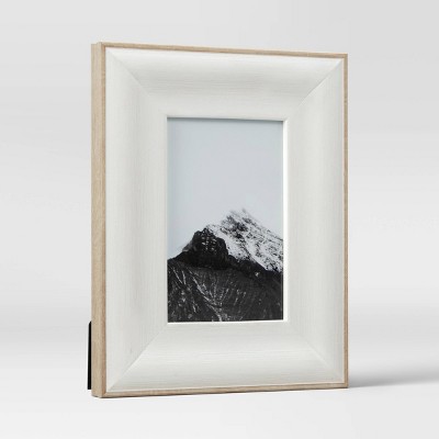 4" x 6" Wide Woodgrain Picture Frame Art White - Threshold™