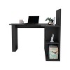NicBex Home Office Desk L-Shaped Modern Writing Desk with 5 Open Storage Shelves and Wooden Desktop for Office, Study, Living Room - 2 of 4