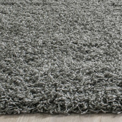 SoCal Cool 4' x 6' Dark Grey Synthetic Shag Area Rug