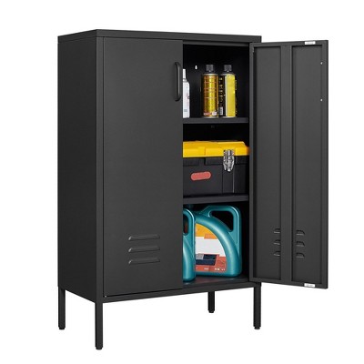 Metal Garage Storage Cabinet, File Cabinet with Adjustable Shelves, Steel Tool Cabinet for Garage Warehouse Home Office