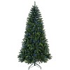Racxily 6ft Artificial Christmas Tree - Pre-Lit 300 Warm White LEDs,611Tips|Rustic Wooden Base,Realistic Layered Design|Home Holiday Decor Tree - 4 of 4
