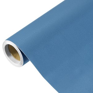 Unique Bargains Wallpaper, Peel and Stick Wallpaper Contact Paper Solid Color Vinyl Self-Adhesive Wall Paper Decorative Dark Blue 118" x 15.7" - 1 of 4