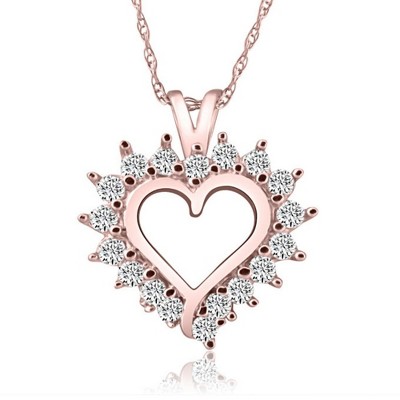 Pompeii3 1/2Ct Diamond Petite Diamond Pendant Necklace in 14k White, Yellow, or Rose Gold
