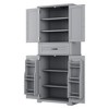 Large Bathroom Storage Cabinet with Multi-Functional Storage Space-Christopher Knight Home - 4 of 4