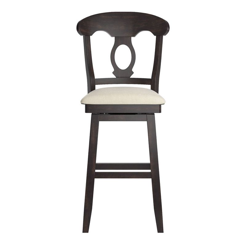 29" South Hill Napoleon Back Wood Swivel Height Barstool - Inspire Q, 3 of 12