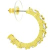 Slickblue 6.3 ct Trillion Cut Hoop Earrings, Goldtone Finish, Clear Cubic Zirconia, Post Back, Women's Jewelry - 2 of 3