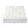 Cheer Collection Rayon from Bamboo Mattress Topper Filled with Shredded Memory Foam - White - 3 of 4