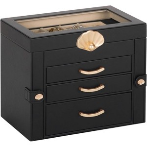 3-Drawer Jewelry Box and Display Organizer for Earrings and Necklaces - 1 of 4