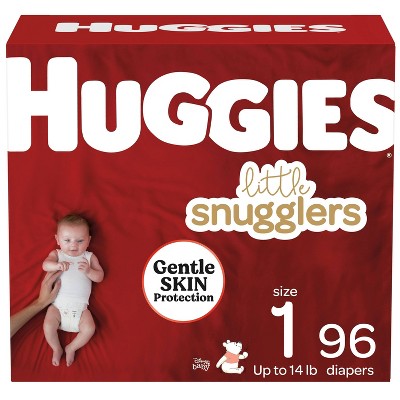 Huggies Little Snugglers Diapers Super Pack - Size 1 (96ct)
