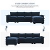 118" Chenille Upholstered L-Shaped Sectional Sofa with Reversible Chaise, Double Cushions, and Storage Pockets - 2 of 4