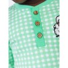 RuggedButts Boys Holiday Gingham Knit Long Sleeve Embroidered Henley Tee - 4 of 4