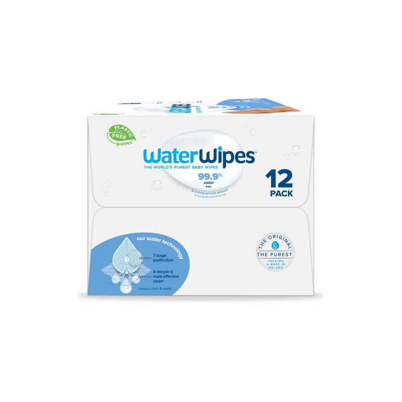 WaterWipes Plastic-Free Original Unscented 99.9% Water Based Baby Wipes - (Select Count), 4 of 18