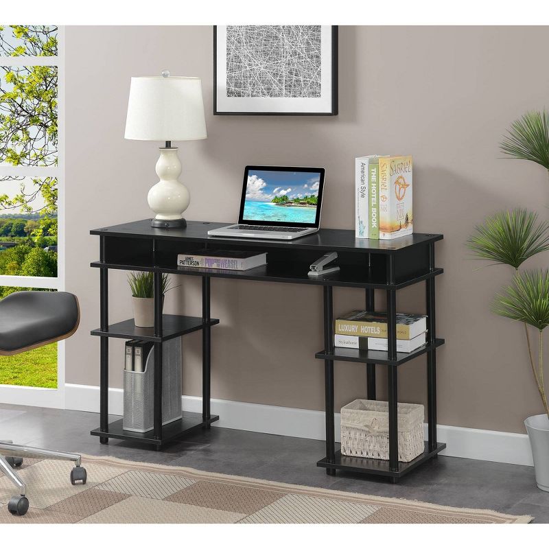 Breighton Home Harmony Office No Tools Writing Desk with Shelves, 3 of 9