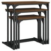 vidaXL Nesting Coffee Tables 3 pcs Brown Oak Engineered Wood - 4 of 4