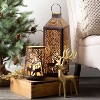 Sullivans Deer Lantern Brown 15"H Metal - 3 of 4
