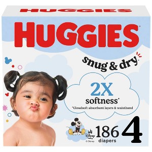 Huggies Snug & Dry Disposable Diapers - (Select Size and Count) - 1 of 4