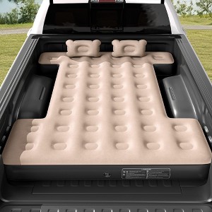 Inflatable Truck Bed Air Mattress for 5.5-5.8 ft Short Beds, Portable Car Camping Mattress with Pump, Pillows & Carry Bag for Travel - 1 of 4