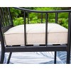 2pk Outdoor Steel Arm Chairs with Cushions - Captiva Designs - 4 of 4