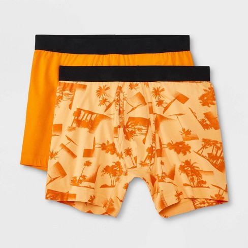 Men's Beach Boxer Briefs 2pk - Original Use™ Orange S