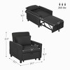 CIPACHO 3-in-1 Convertible Chair Bed Pull Out Sofa Bed Sleeper Chair with Adjustable Backrest Pillow and Pockets Dark Gray - 2 of 4
