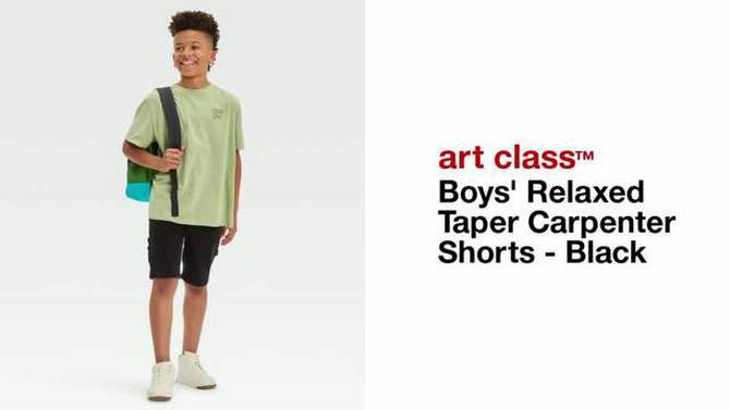 Boys' Relaxed Taper Carpenter Shorts - art class™ Black, 2 of 5, play video
