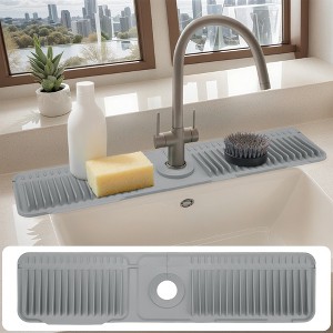 REGALWOVEN Silicone Faucet Mat for Kitchen with Buttons 1 Pc - 1 of 4