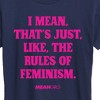 Women's - Mean Girls - Rules Of Feminism Short Sleeve Graphic T-Shirt - 2 of 4