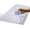 Non Slip Bathtub And Shower Mats 40x16 Extra Long Bath Tub Mat With Suction Cups & Drain Holes - Lux Decor Collection - 2 of 4