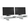 Aghana Digitals White Engineered Wood Monitor Stand with 2 Storage Compartments, 39.4x10.6x5.9", - 3 of 4