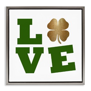 Stupell Industries St Patrick's Day Clover Love, 18" x 18" - 1 of 4