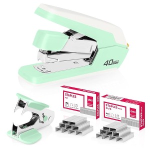 Deli Effortless Desktop Stapler, Heavy Duty Stapler, 40-50 Sheet Capacity, One Finger, includes Staples & Staple Remover - 1 of 4