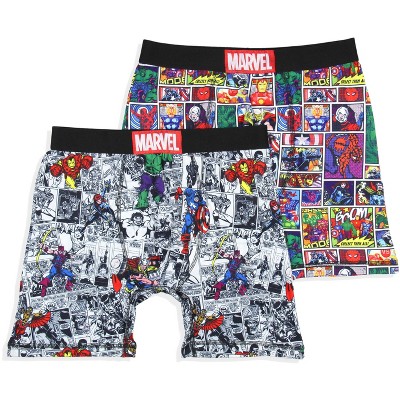 MENS NOVELTY CHARACTER SUPER HERO BOXER SHORTS UNDERWEAR 100% OFFICAL *2  PAIRS*