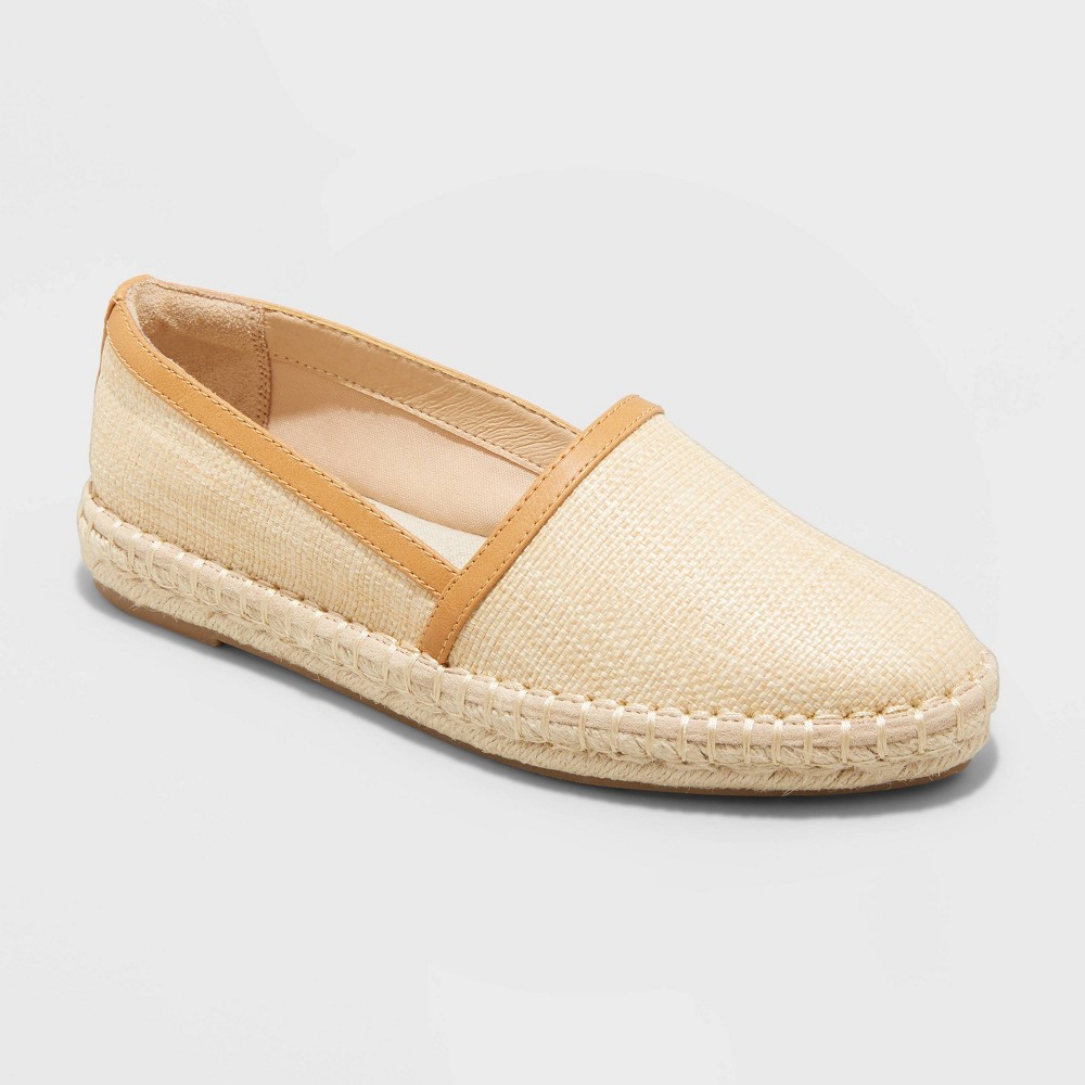 size 5.5 Women's Maggie Espadrille Flats - A New Day Natural 