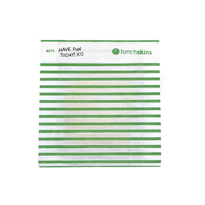 Lunchskins Paper XL Sandwich Bag - Green Stripe - 50ct, 3 of 11