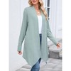 Women's Open Front Cardigan Shirt Casual Long Sleeve Lightweight Sweater Cardigan - 3 of 4