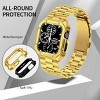 Worryfree Gadgets Uni-body Metal Band for Apple Watch 45mm Series 8, Gold - 3 of 4