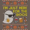 Women's Design By Humans Funny Here For The Boos Ugly Halloween Sweater By DragonTee Racerback Tank Top - 2 of 3