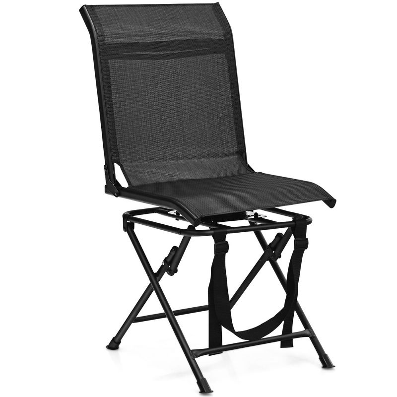 Costway Folding 360° Silent Swivel Hunting Chair Blind Chair All-weather Outdoor, 1 of 11